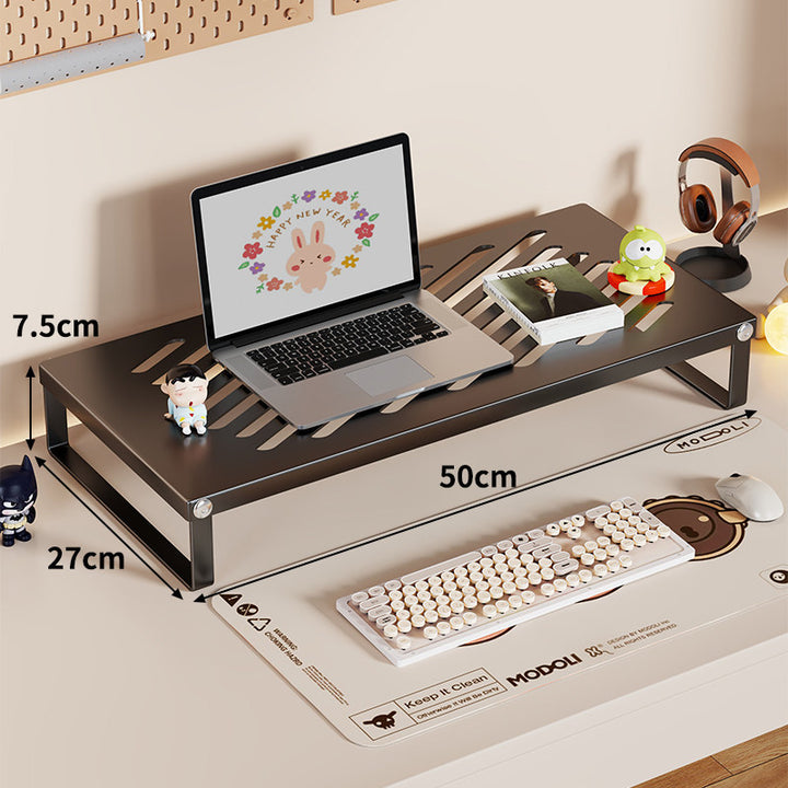 Ergonomic Ventilated Metal Laptop Riser with Under-Desk Storage