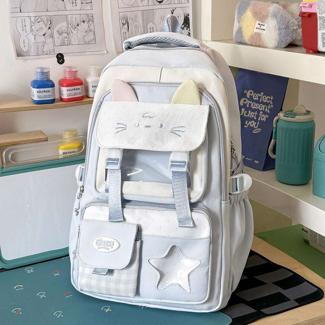 Cute Cat-Themed School Backpack Kalsten