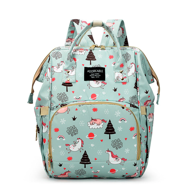 Playful Unicorn Print Diaper Backpack Kalsten