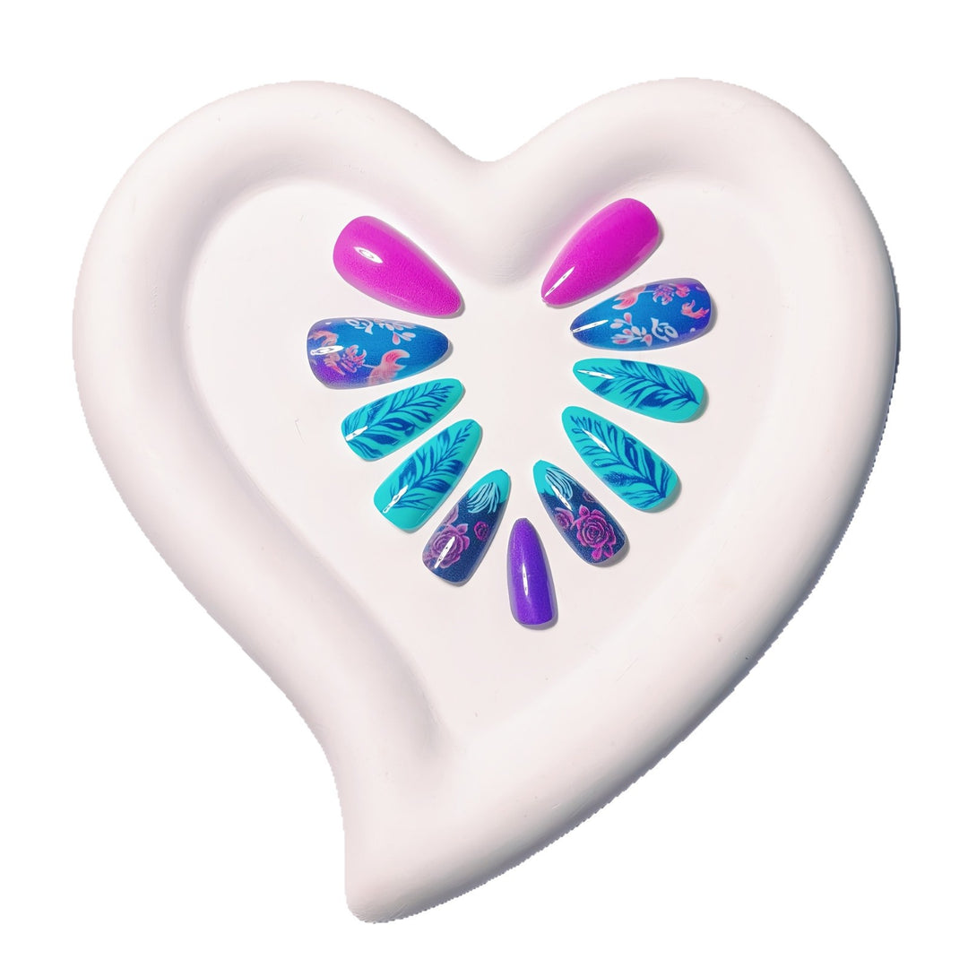 Artificial nails with floral designs Kalsten