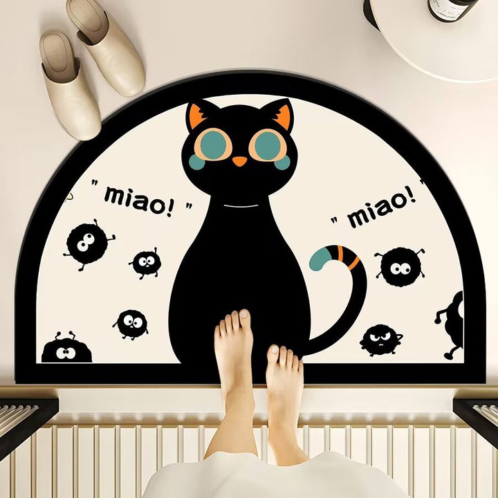 Fun Cat-Themed Bathroom Mat Kalsten