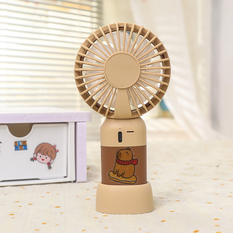 Unisex portable hand and table fan with LED color change and quiet motor Kalsten