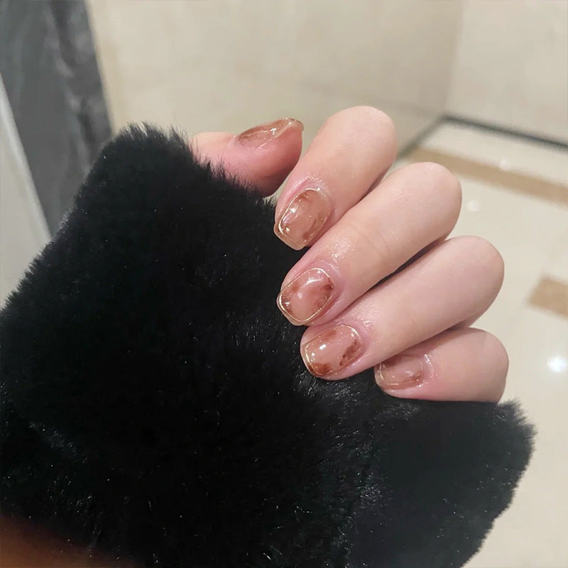 Glossy Natural Nail Art Set