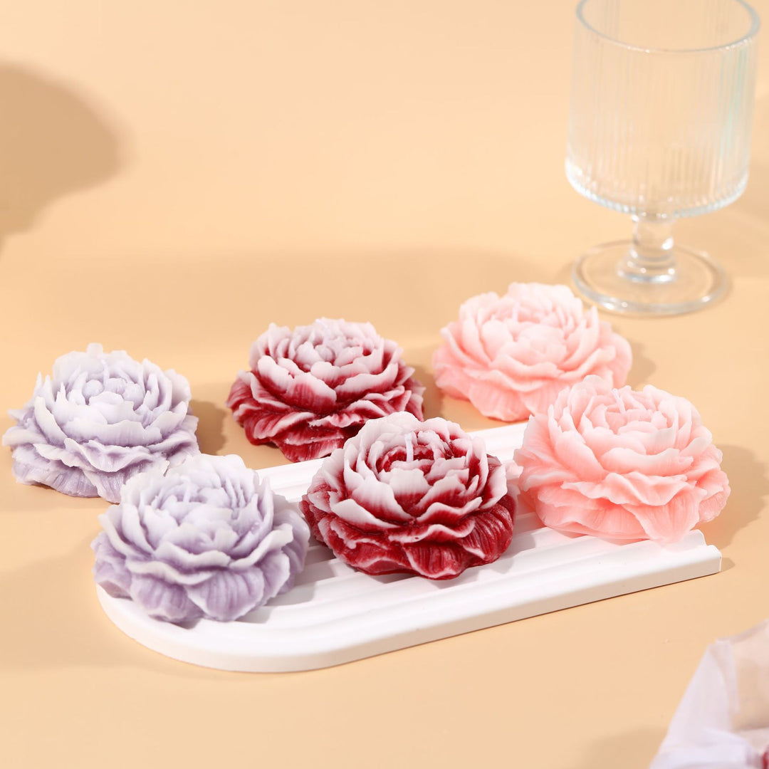 Hand-Carved Rose Blossom Decorative Soap Bar Gift Set