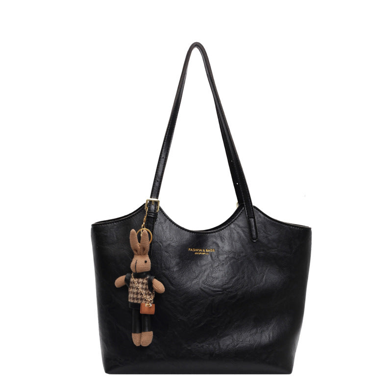 Elegant Distressed Leather Tote Bag Kalsten