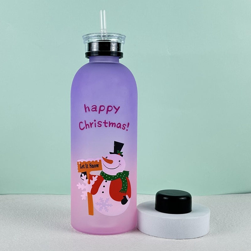 Ladies Motivational Water Bottle with Cheerful Christmas Design Kalsten