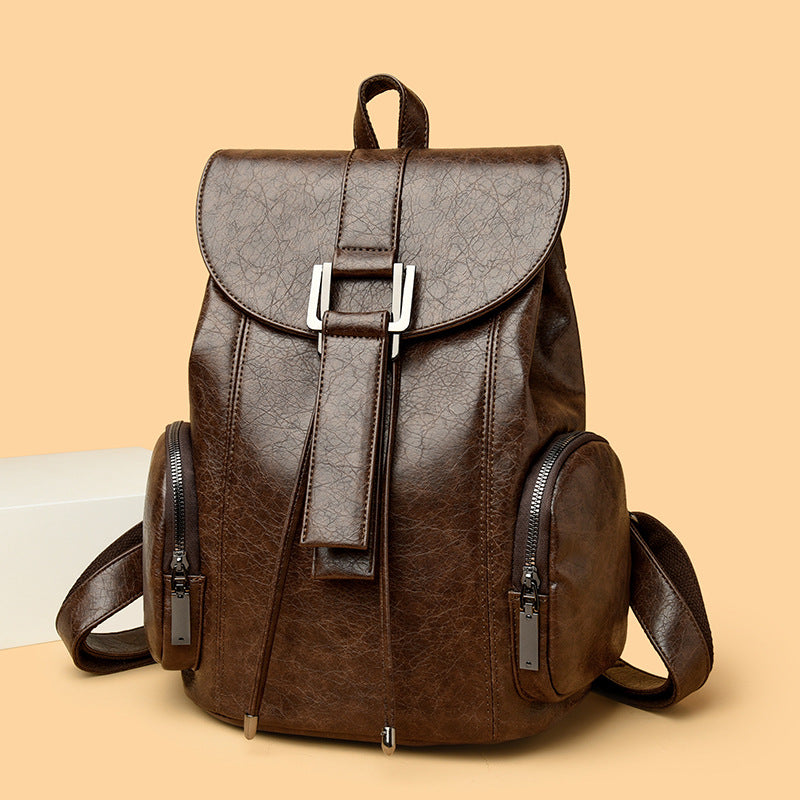 Retro Chic Vegan Leather Backpack Kalsten
