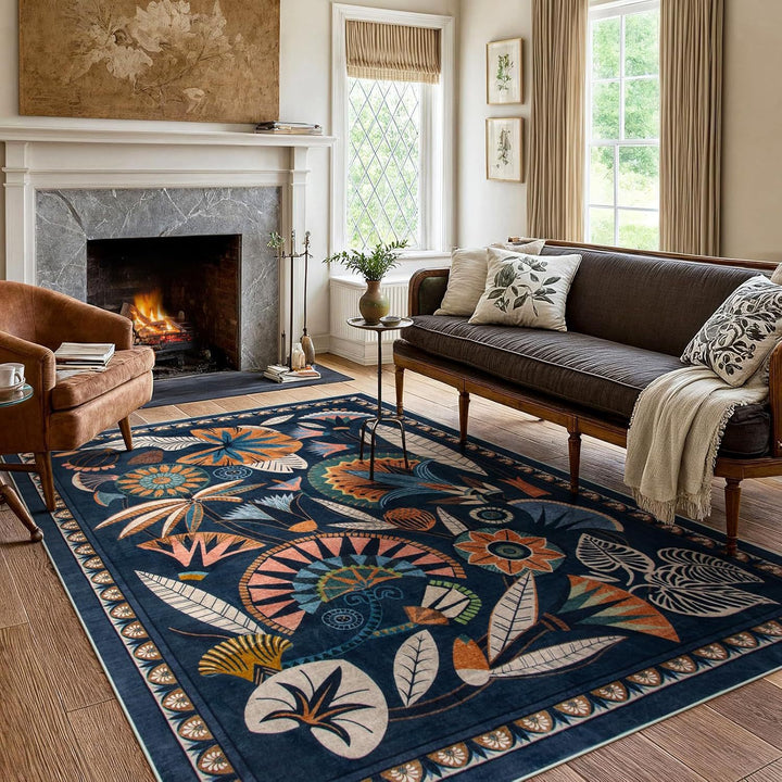 Floral Pattern Area Rug Kalsten
