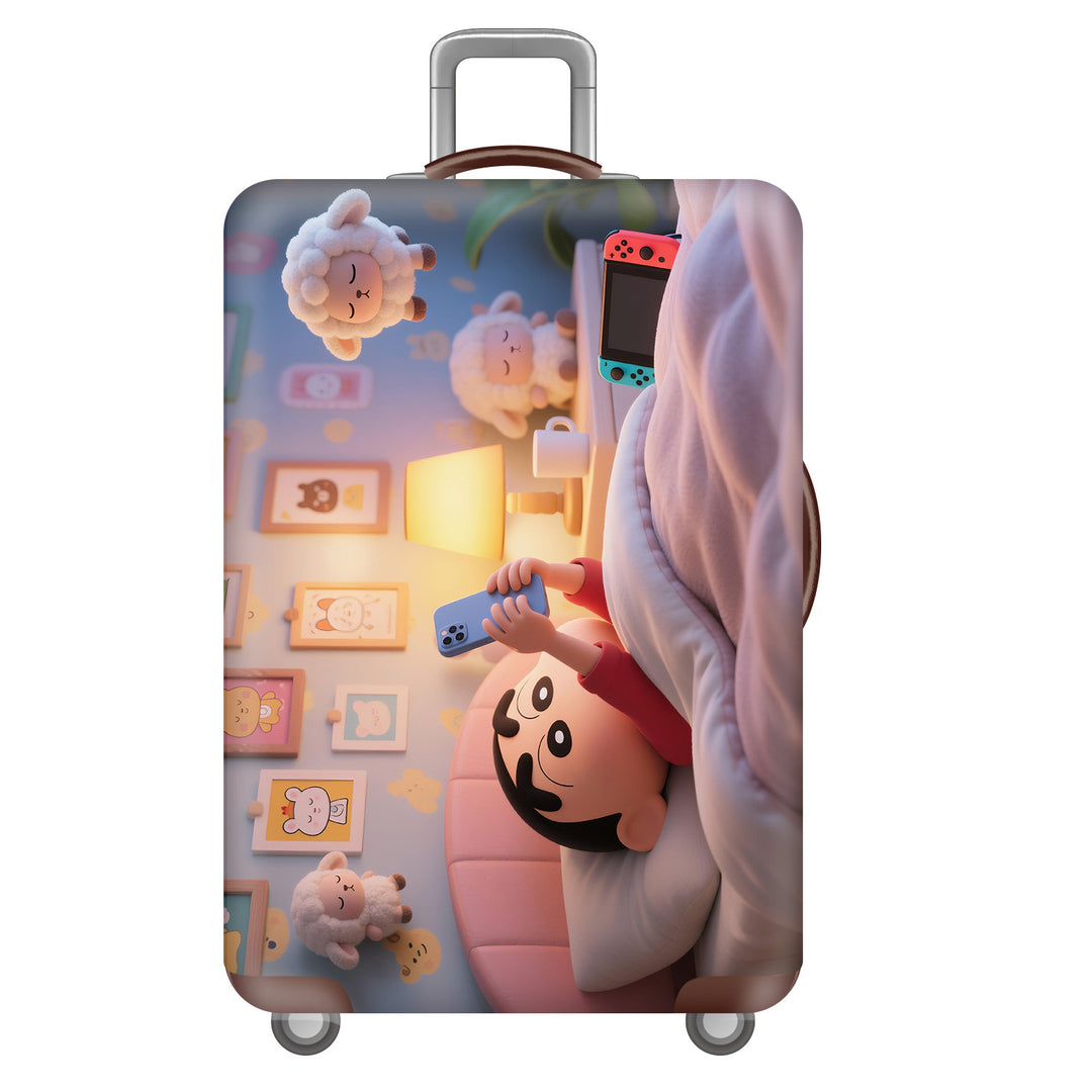 Unisex hard-shell suitcase with cheerful dinosaur motif Kalsten