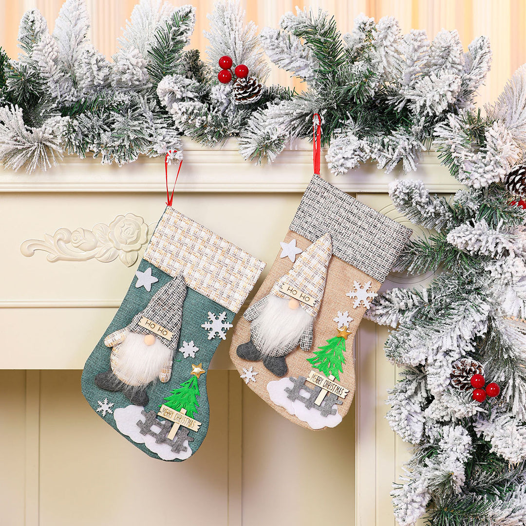 Decorative Holiday Gnome Stocking Kalsten