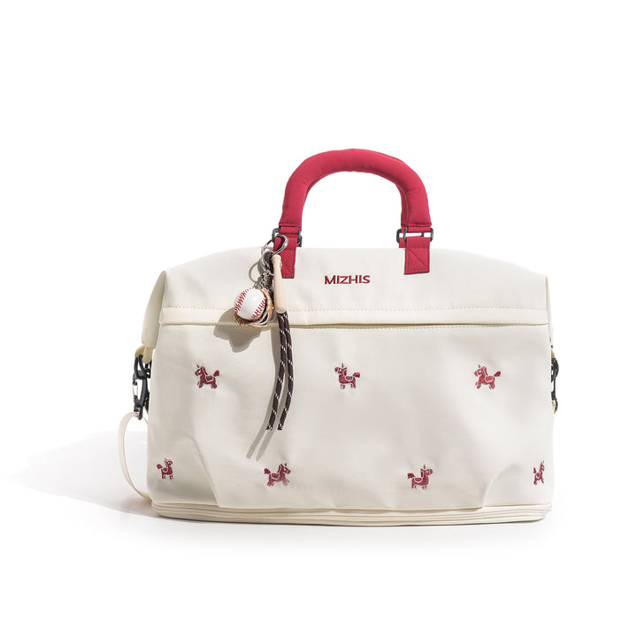 Fun Embroidered Pet-Themed Travel Bag