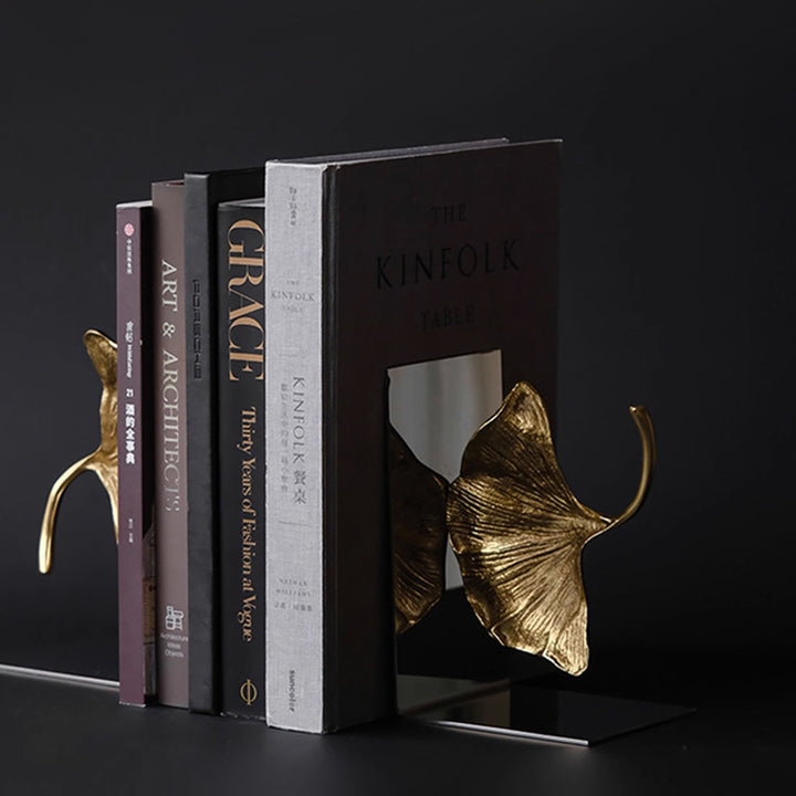 Decorative Leaf-Shaped Bookends