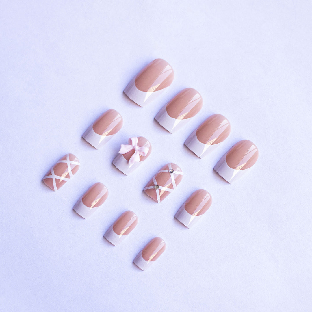 Decorative French Tip Nail Art