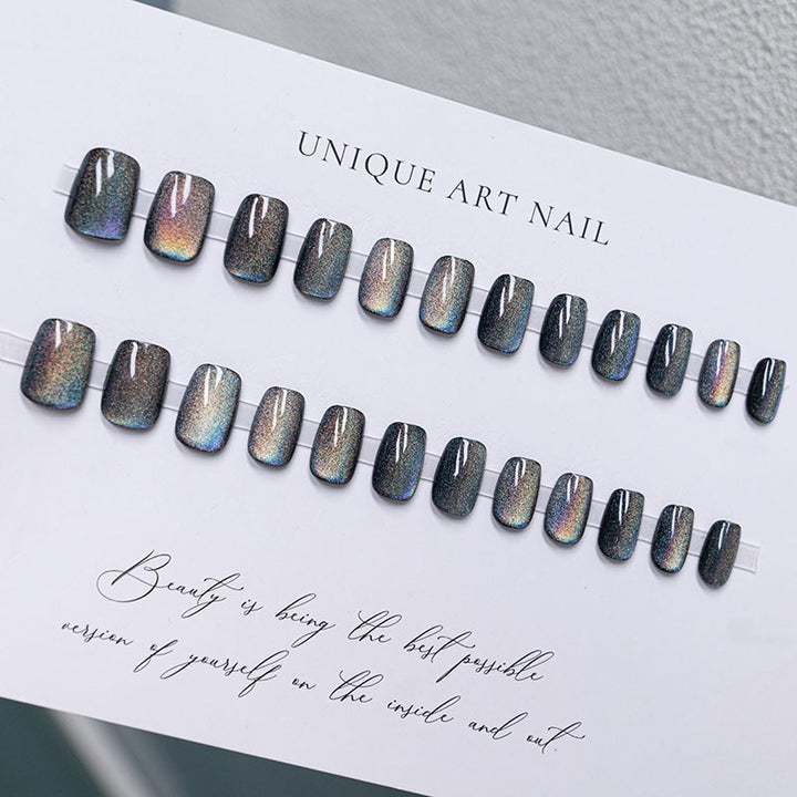Glossy Holographic Press-On Nail Set