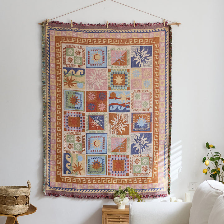 Artistic Woven Tapestry Throw