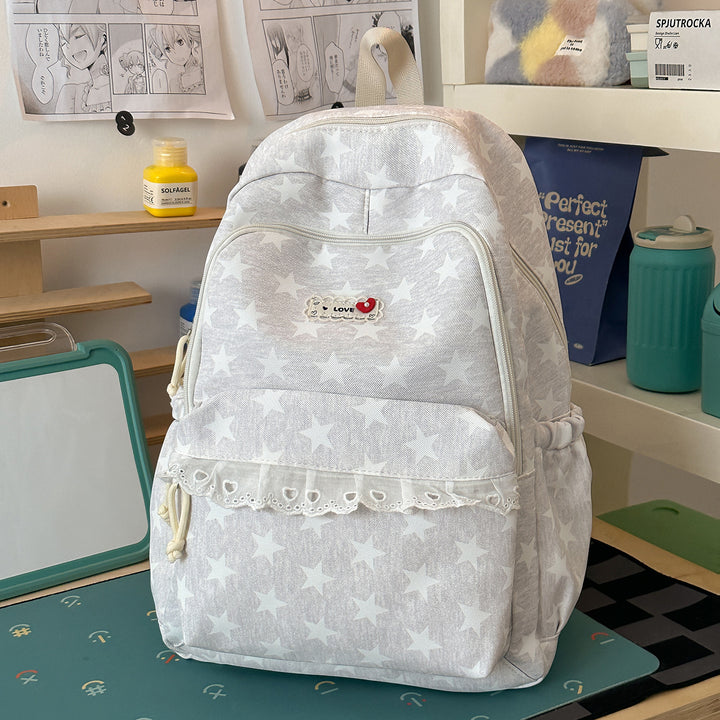 Trendy Star-Print School Backpack Kalsten