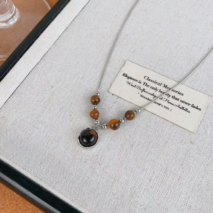Tiger Eye Pendant Necklace Kalsten