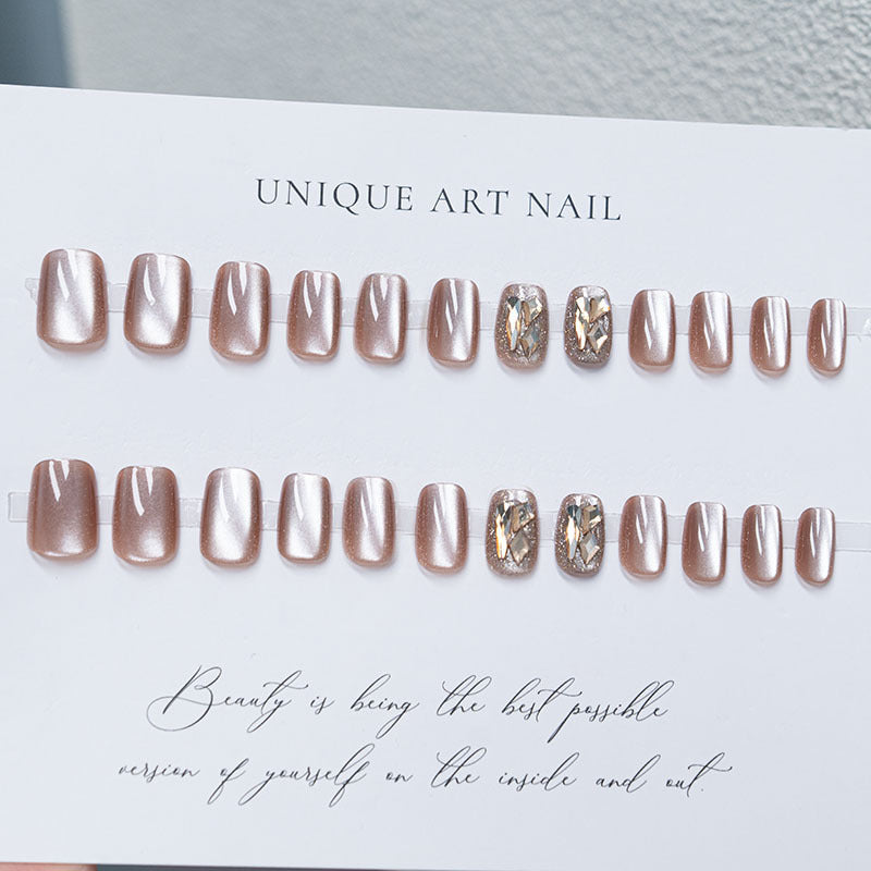 Crystal-Embellished Press-On Nail Set