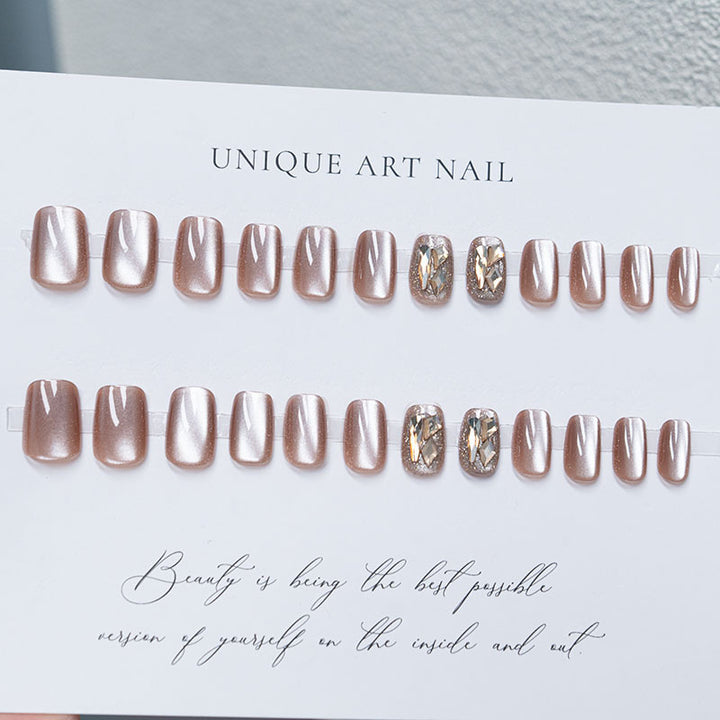 Crystal-Embellished Press-On Nail Set