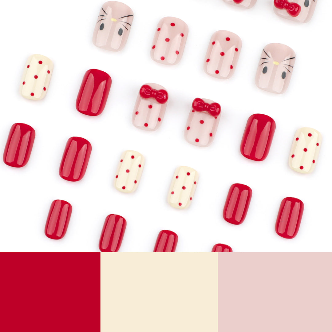 Artistic Nail Art with Cute Bow Motifs Kalsten