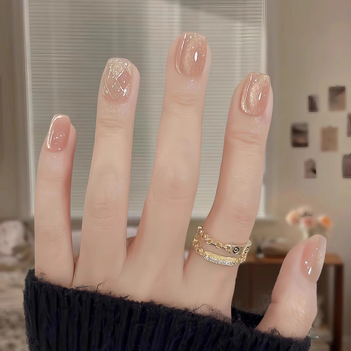 Elegant Press-On Nail Art Design