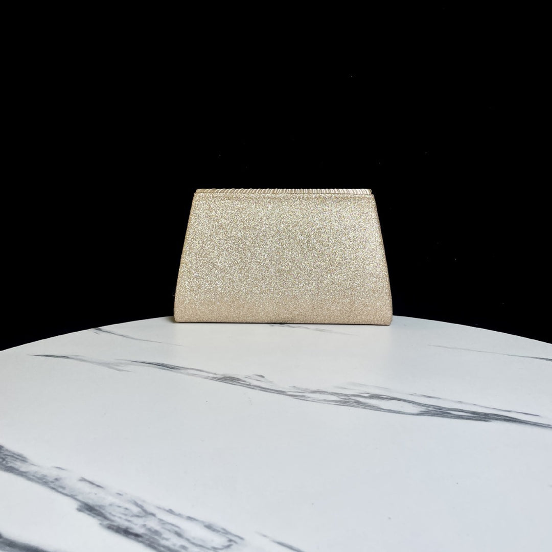 Pleated Satin Evening Clutch
