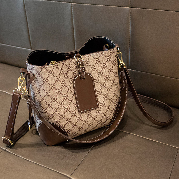 Elegant Monogrammed Bucket Handbag