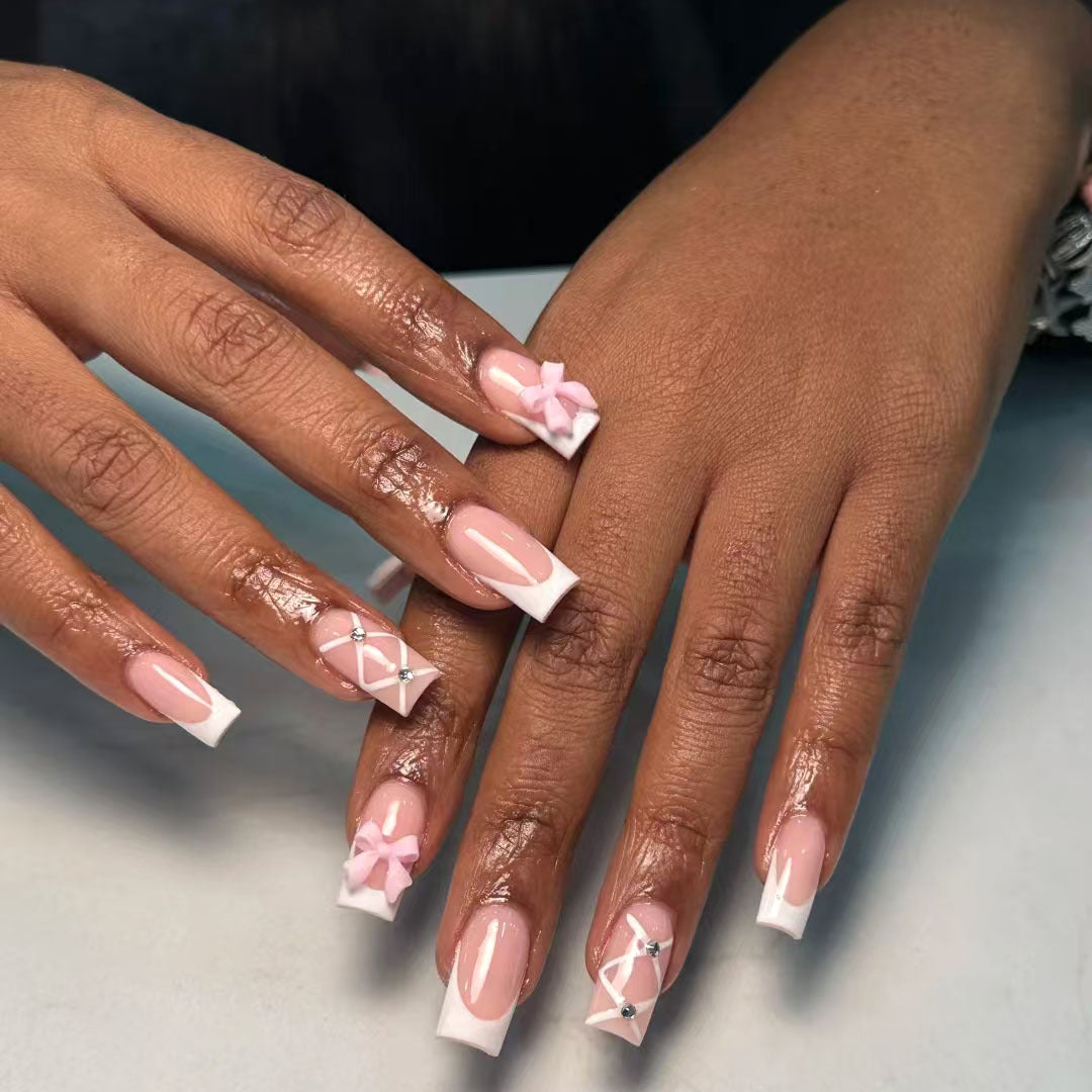 Decorative French Tip Nail Art