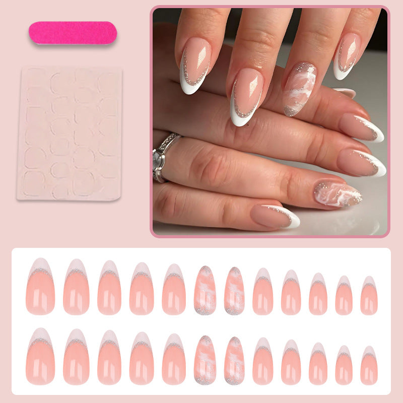 Artificial nails with elegant glitter design Kalsten