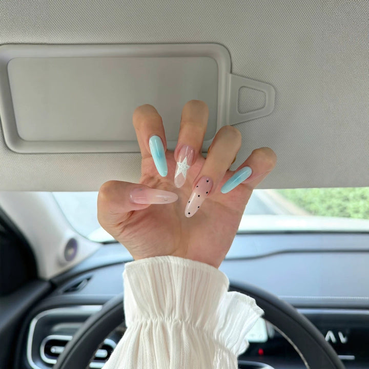 Artistic Press-On Nails with Unique Patterns