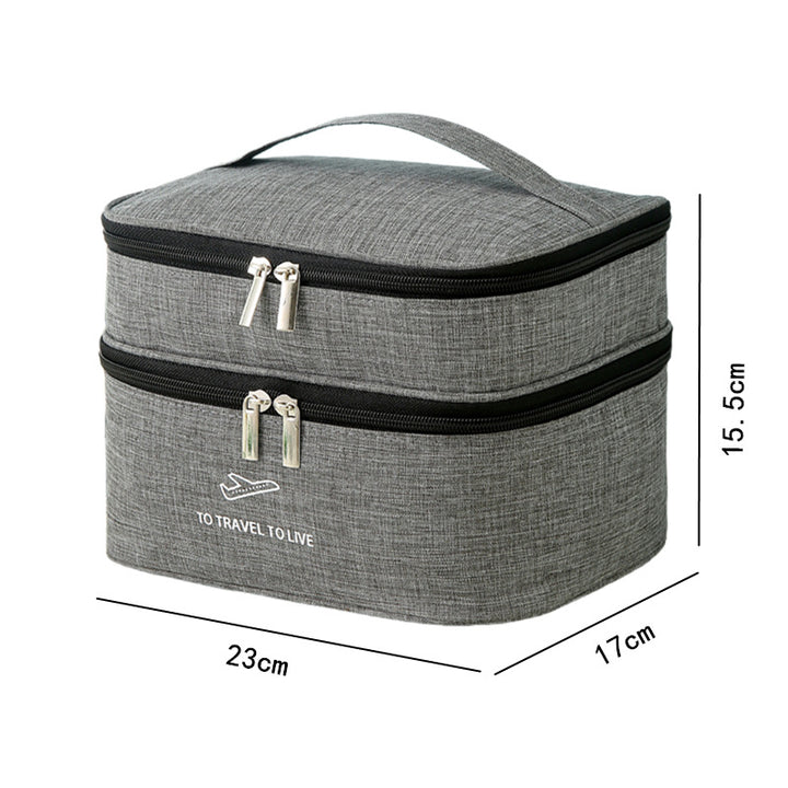 Dual-Layer Travel Cosmetic Organizer Kalsten