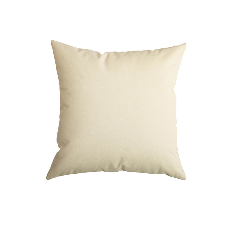 Square Textured Linen-Feel Decorative Throw Pillow Cover with Hidden Zipper