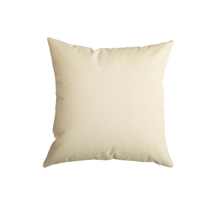 Square Textured Linen-Feel Decorative Throw Pillow Cover with Hidden Zipper