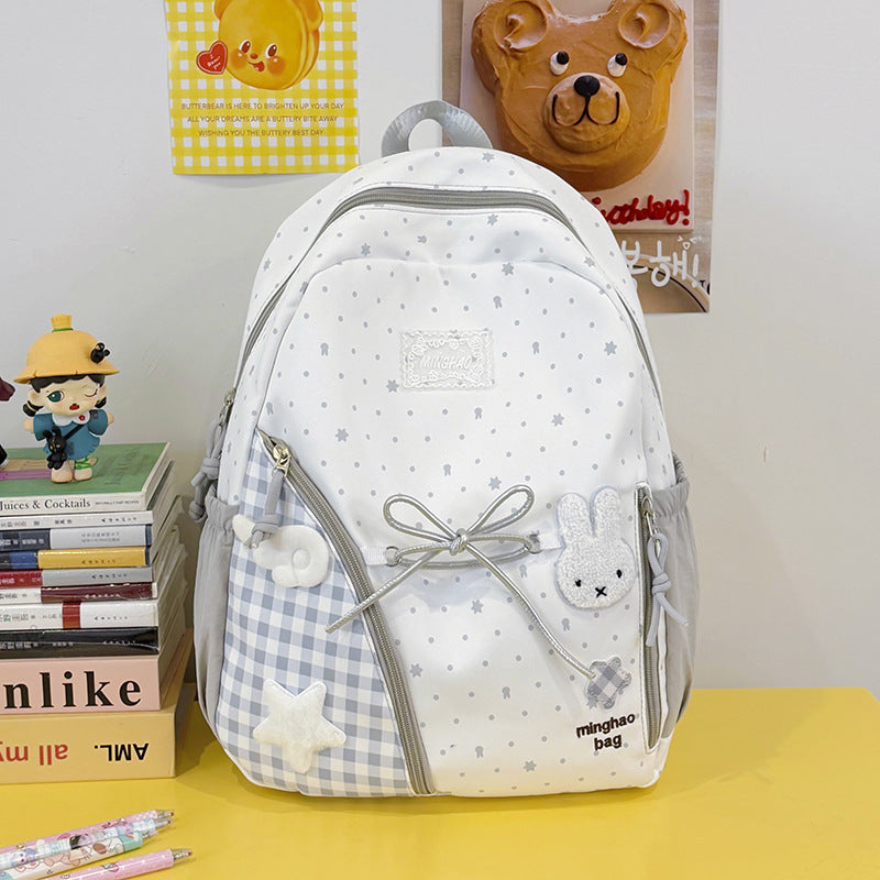 Cute Illustrated Star-Print Backpack Kalsten