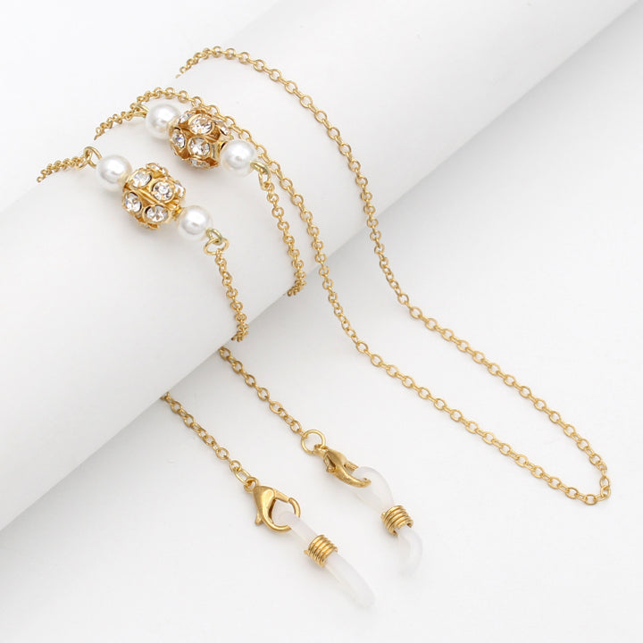 Elegant Pearl-Accented Eyewear Retainer Chain Kalsten