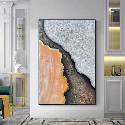 Abstract Textured Wall Art for Interiors