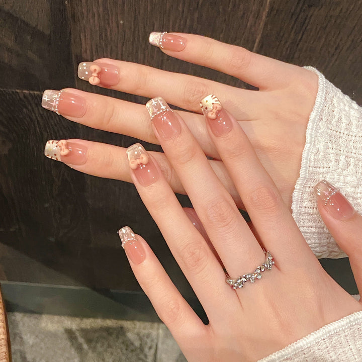 Artistic Press-On Nail Art