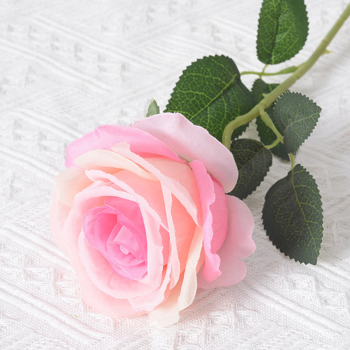 Realistic Fabric Rose Stem Decoration