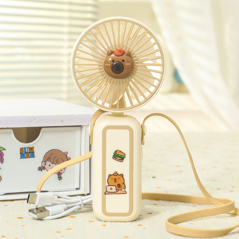 Women's Portable Mini Hand Fan with Cute Animal Design Kalsten