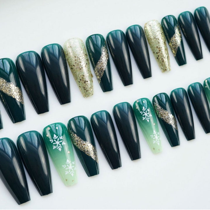 Glittery Long Stiletto Press-On Nail Set Kalsten