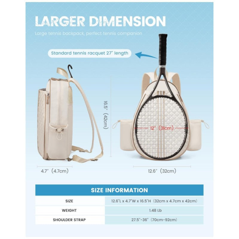 Premium Quilted Tennis Racket Backpack Kalsten