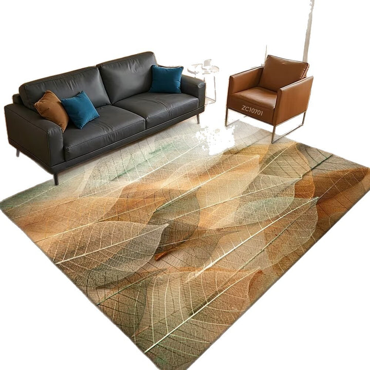 Leaf-Patterned Area Rug Kalsten