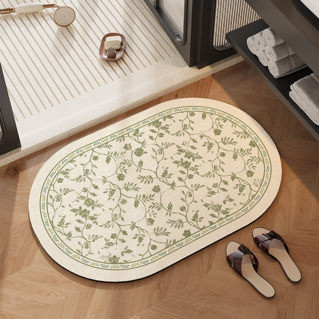 Decorative Oval Indoor Mat for Home