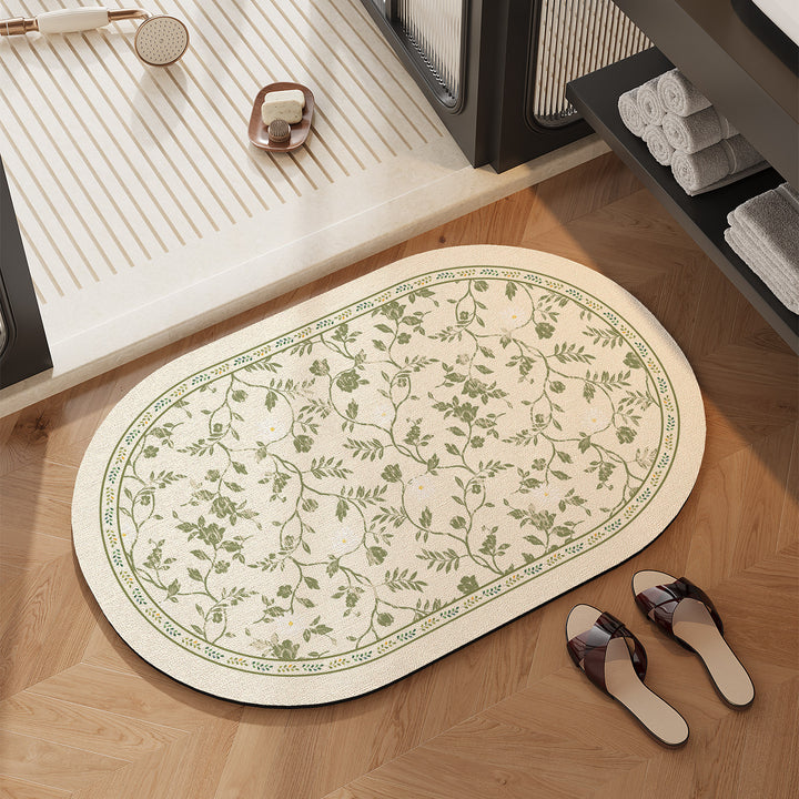 Decorative Oval Indoor Mat for Home