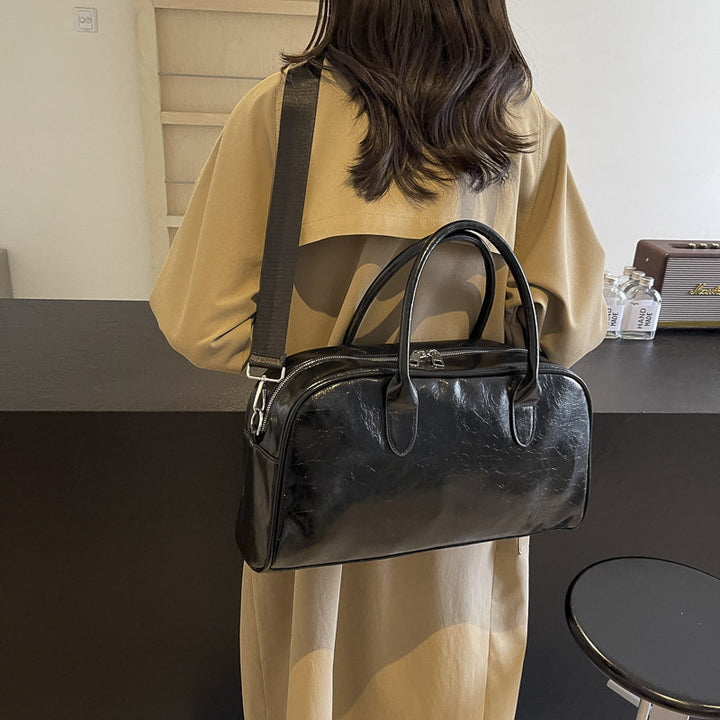 Elegant Leather Overnight Duffle Bag Kalsten
