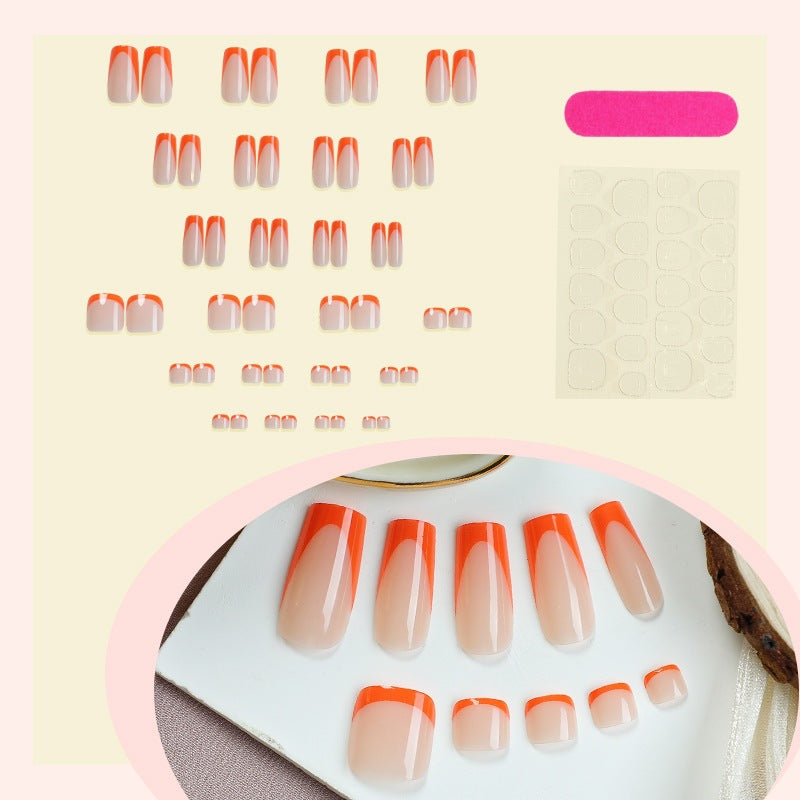 Acrylic nail set with stylish geometric design elements Kalsten