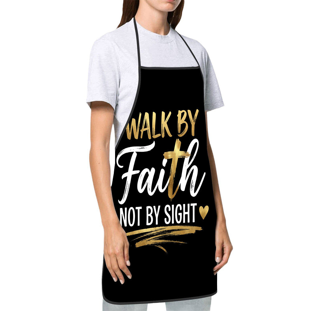 Dog Lover Full-Coverage Kitchen Apron With Adjustable Neck Strap And Waterproof Polyester Shell