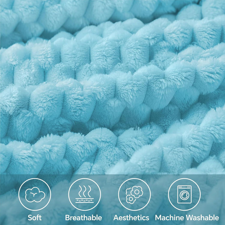 Plush Textured Throw Blanket