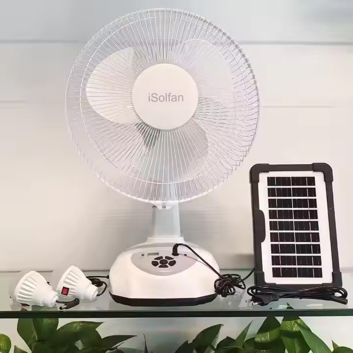 Ladies solar-powered stand fan with variable speed control and intelligent control system Kalsten