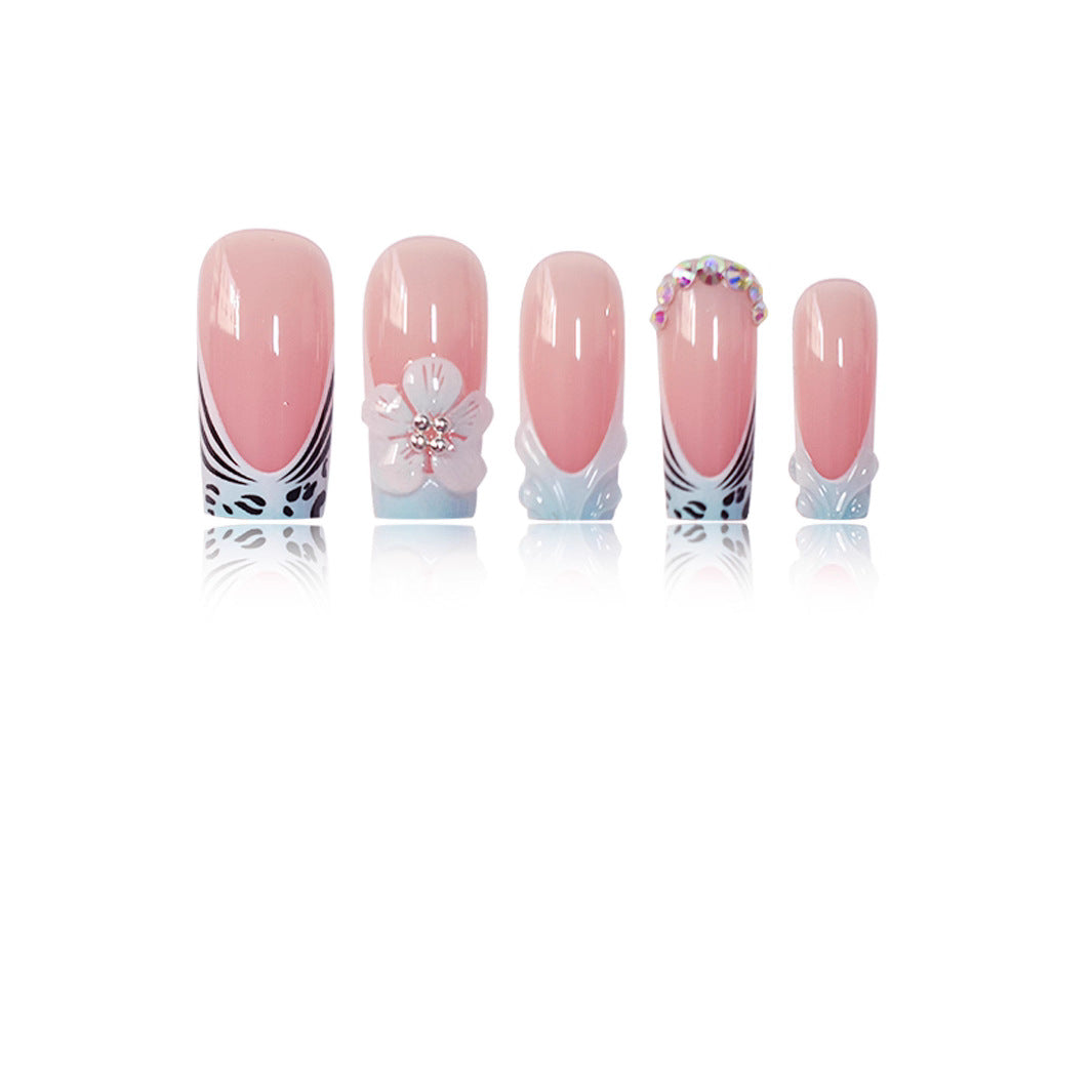 Floral Acrylic Nail Art Extensions Kalsten